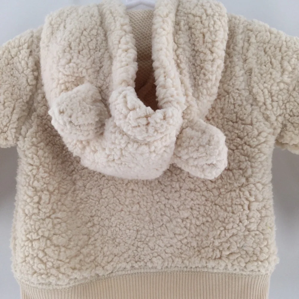 Carter’s tan Teddy bear‎ hooded coat
